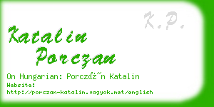 katalin porczan business card